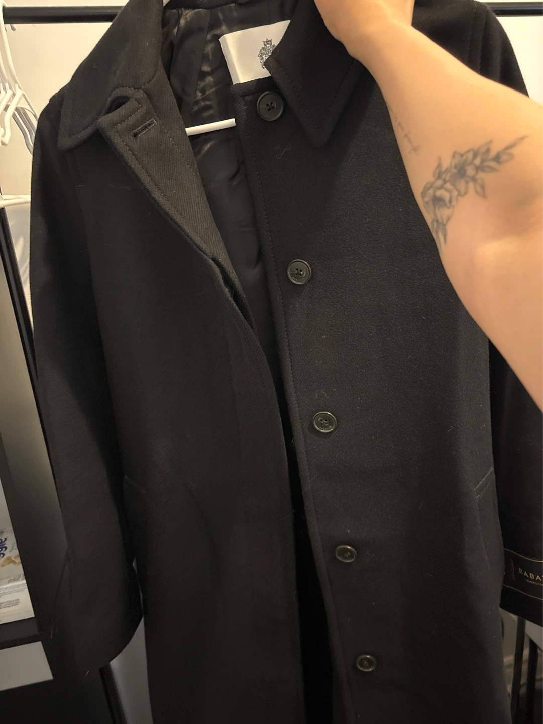 Babaton Black Wool Coat XS - photo 3