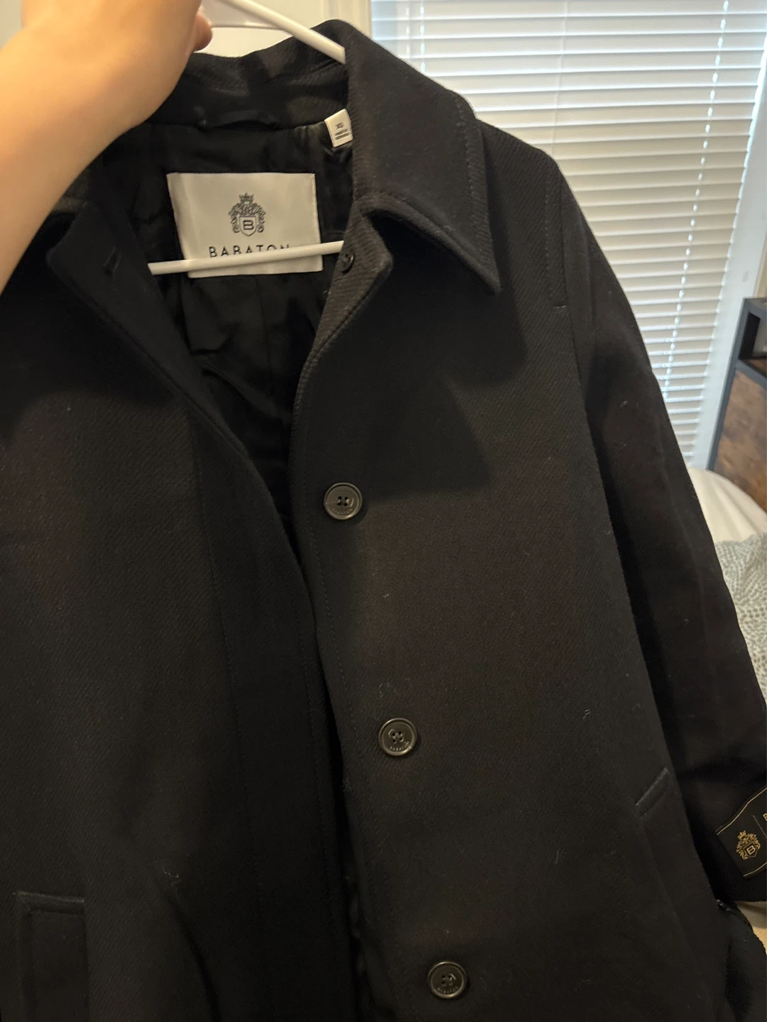 Babaton Black Wool Coat XS - photo 2