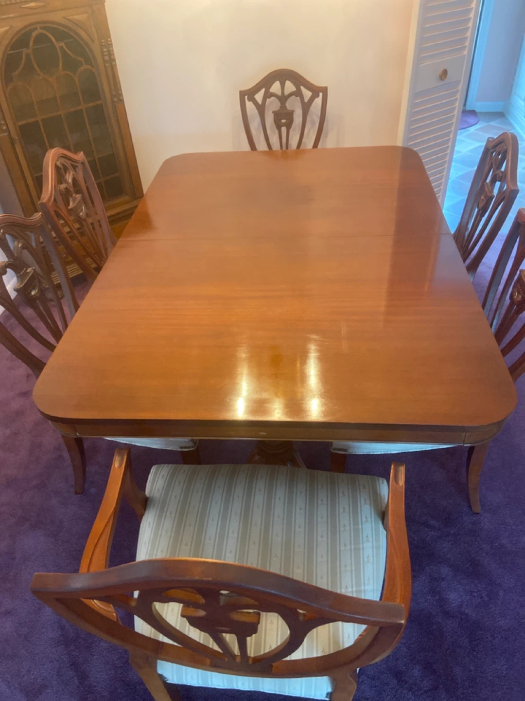Wooden Dining Chair with Upholstered Seat