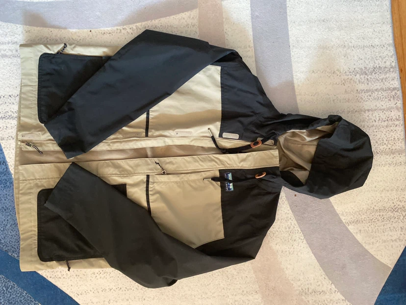 Men's Hooded Jacket - Tan and Black