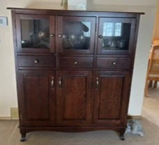 Solid Birch Curio Cabinet with Lights - excellent condition - photo 2