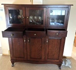Solid Birch Curio Cabinet with Lights - excellent condition - photo 3