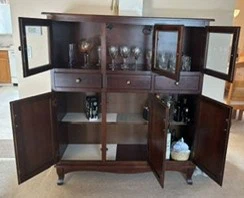 Solid Birch Curio Cabinet with Lights - excellent condition - photo 4