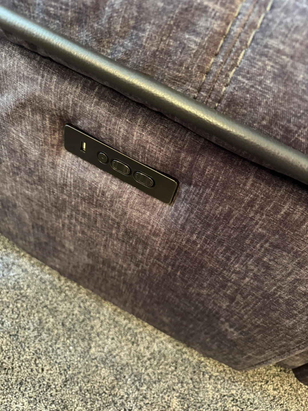 Gray Sectional Reclining Set with USB Ports - photo 5