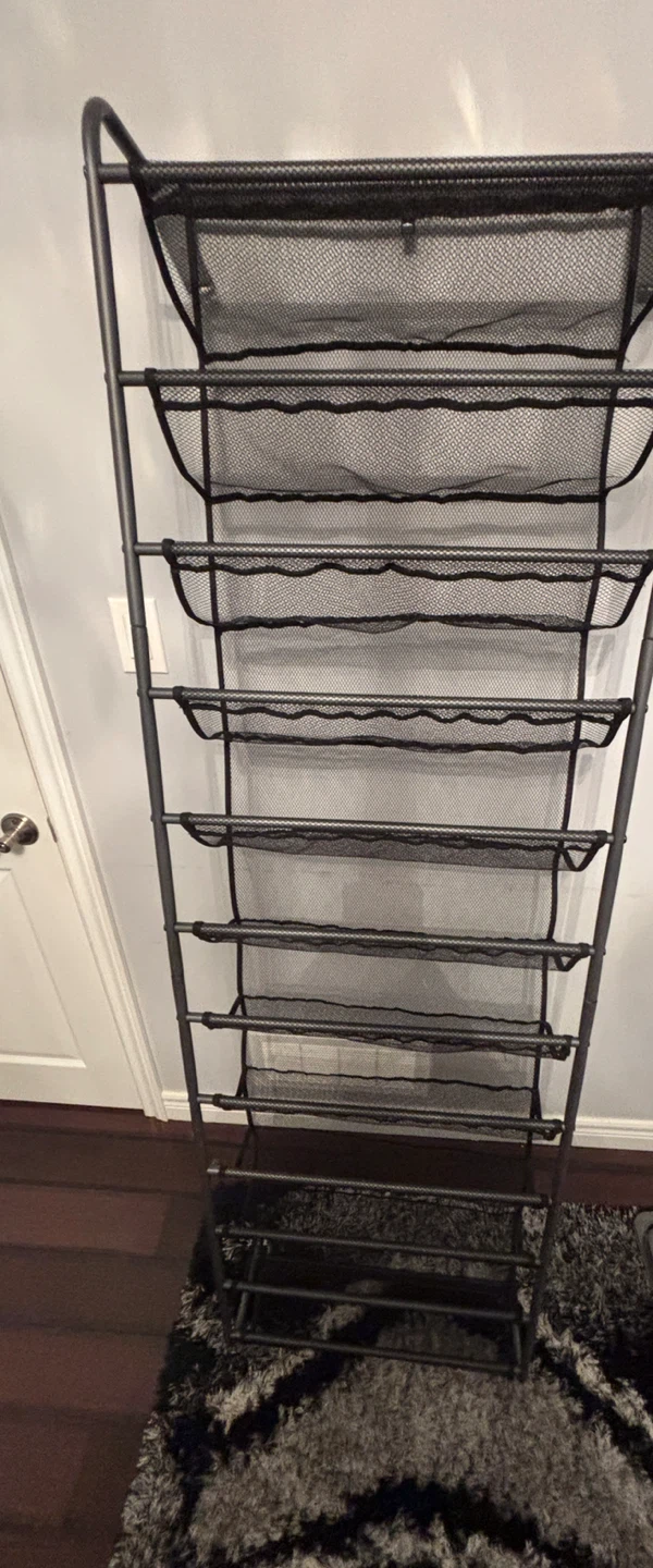 Steel Grey 10-Tier Over-the-Door Shoe Rack - photo 2