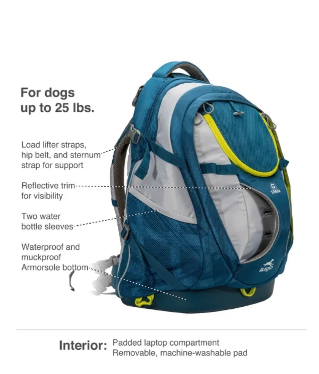 Kurgo Dog Carrier Backpack for dogs up to 25 lbs