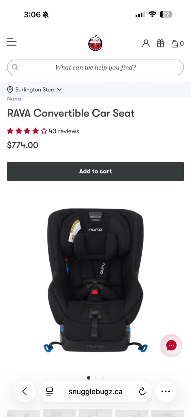 Brand new Nuna Rava car seat