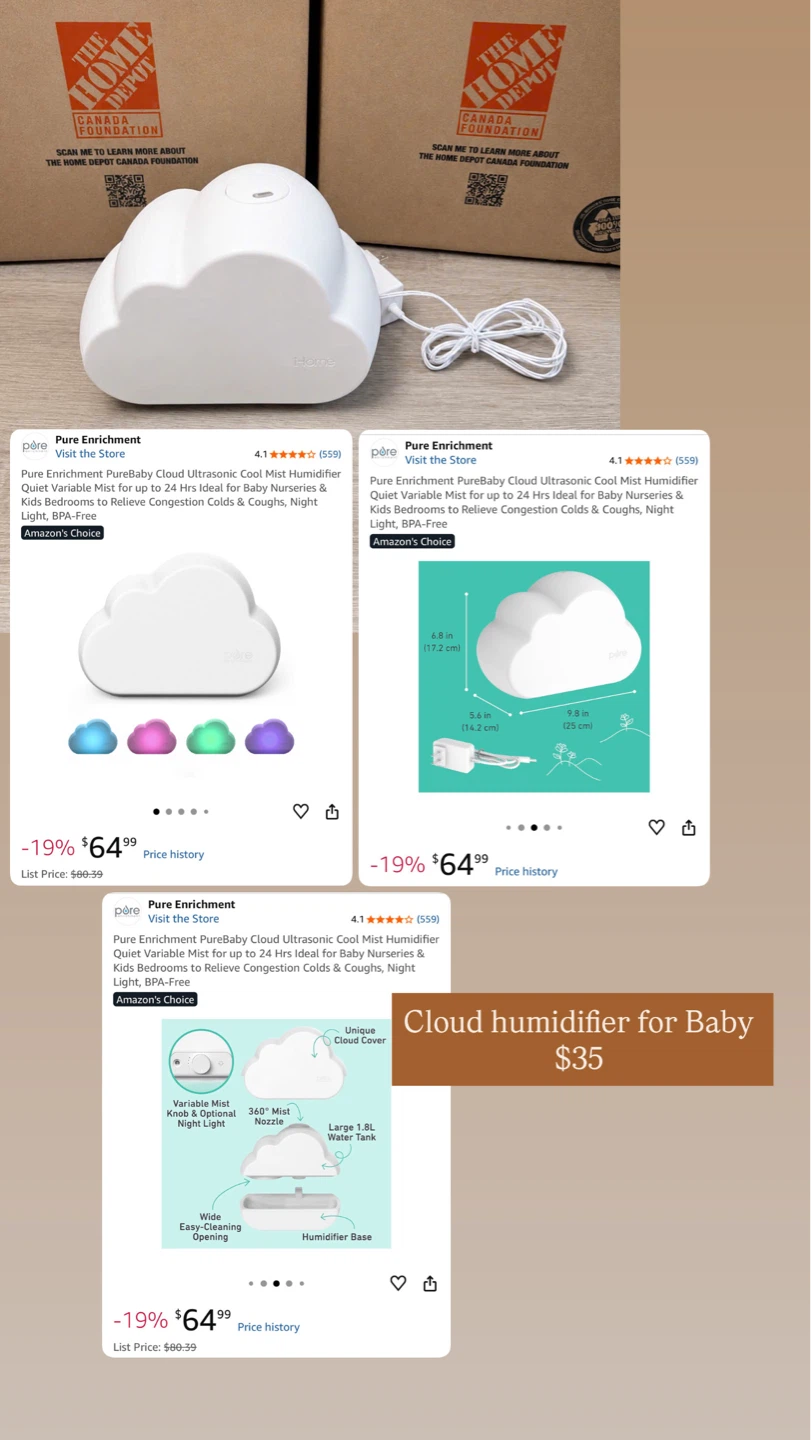 Pure Enrichment PureBaby Cloud Ultrasonic Cool Mist Humidifier - photo 3
