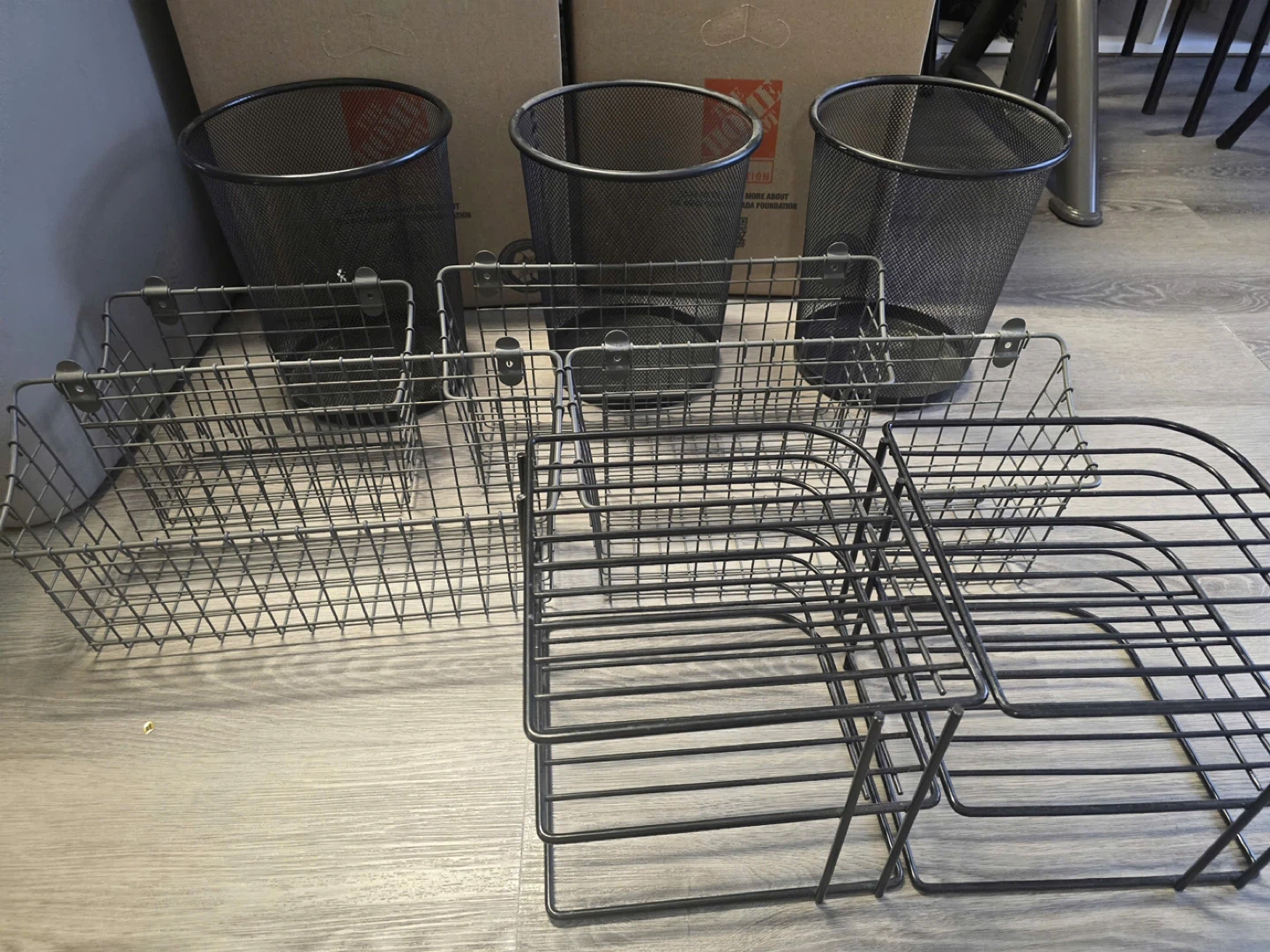 Office Organization Set - 3 Bins & 3 Baskets