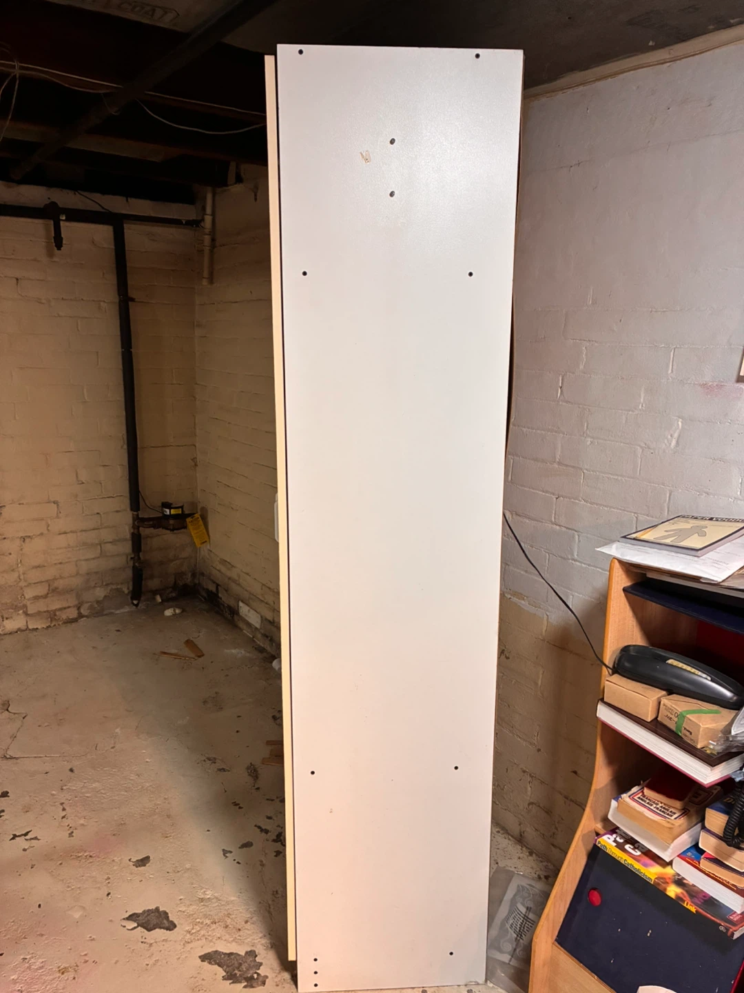 Tall white shelf with doors - photo 4