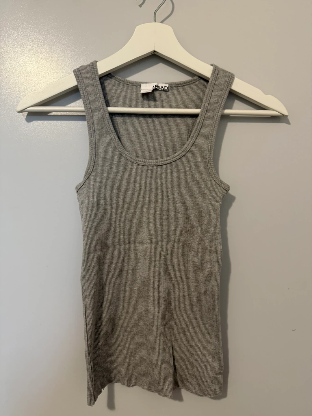 ABOUND Grey Ribbed Tank Top - Size S