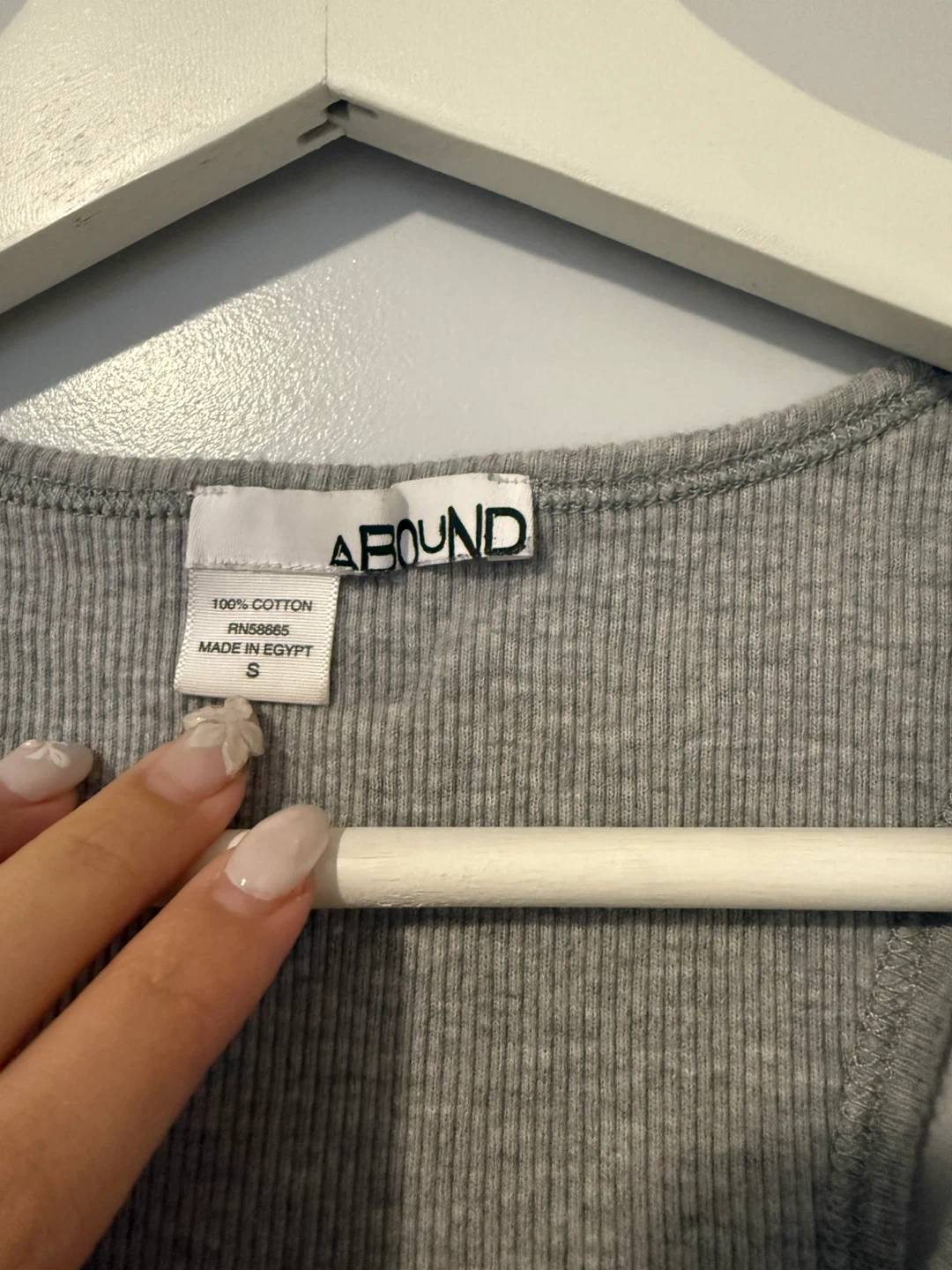 ABOUND Grey Ribbed Tank Top - Size S - photo 2