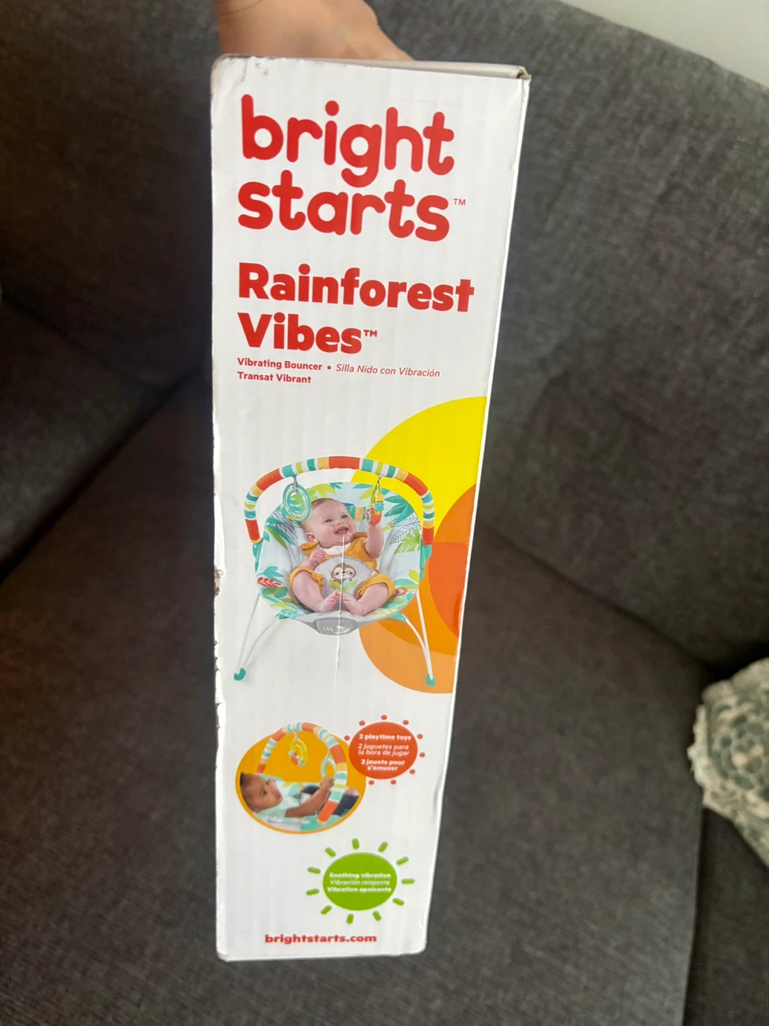 Brand New Bright Starts Rainforest Vibes Vibrating Bouncer - photo 3