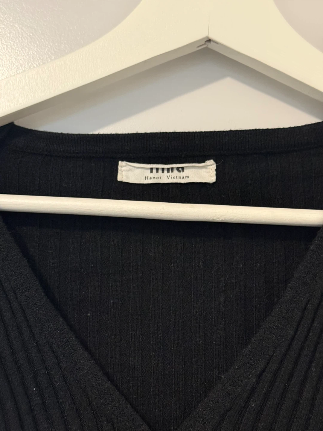 Black Ribbed Button-Up Cardigan - photo 3