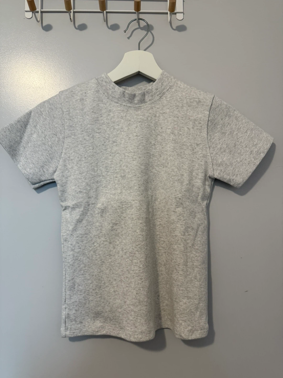 J.P Style Grey Ribbed T-Shirt -XS