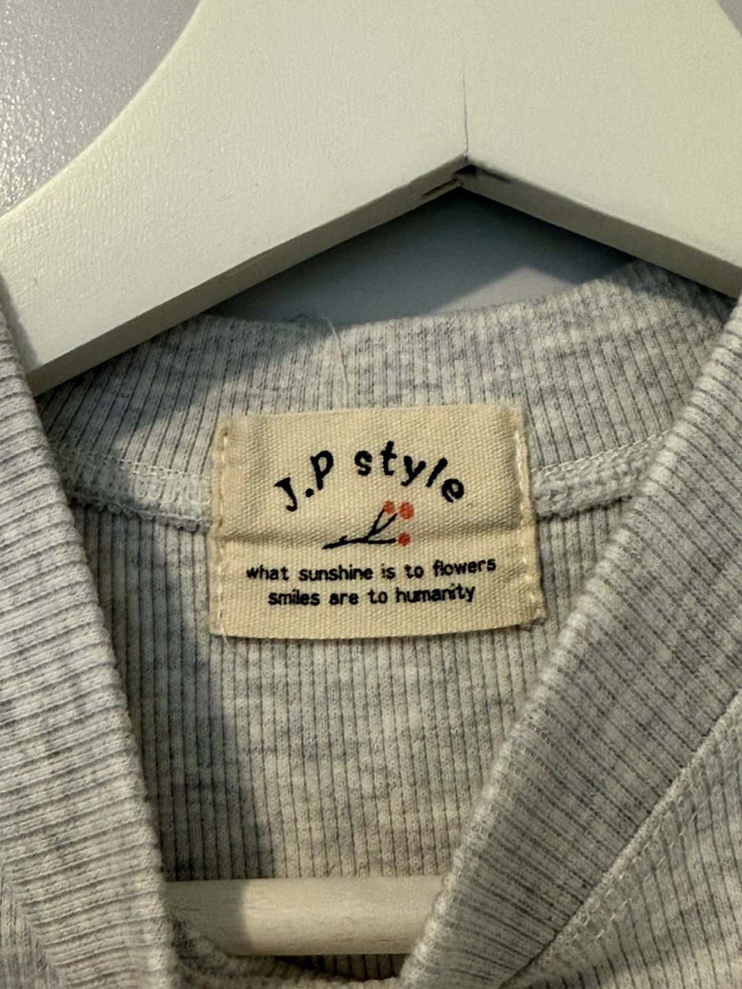 J.P Style Grey Ribbed T-Shirt -XS - photo 3