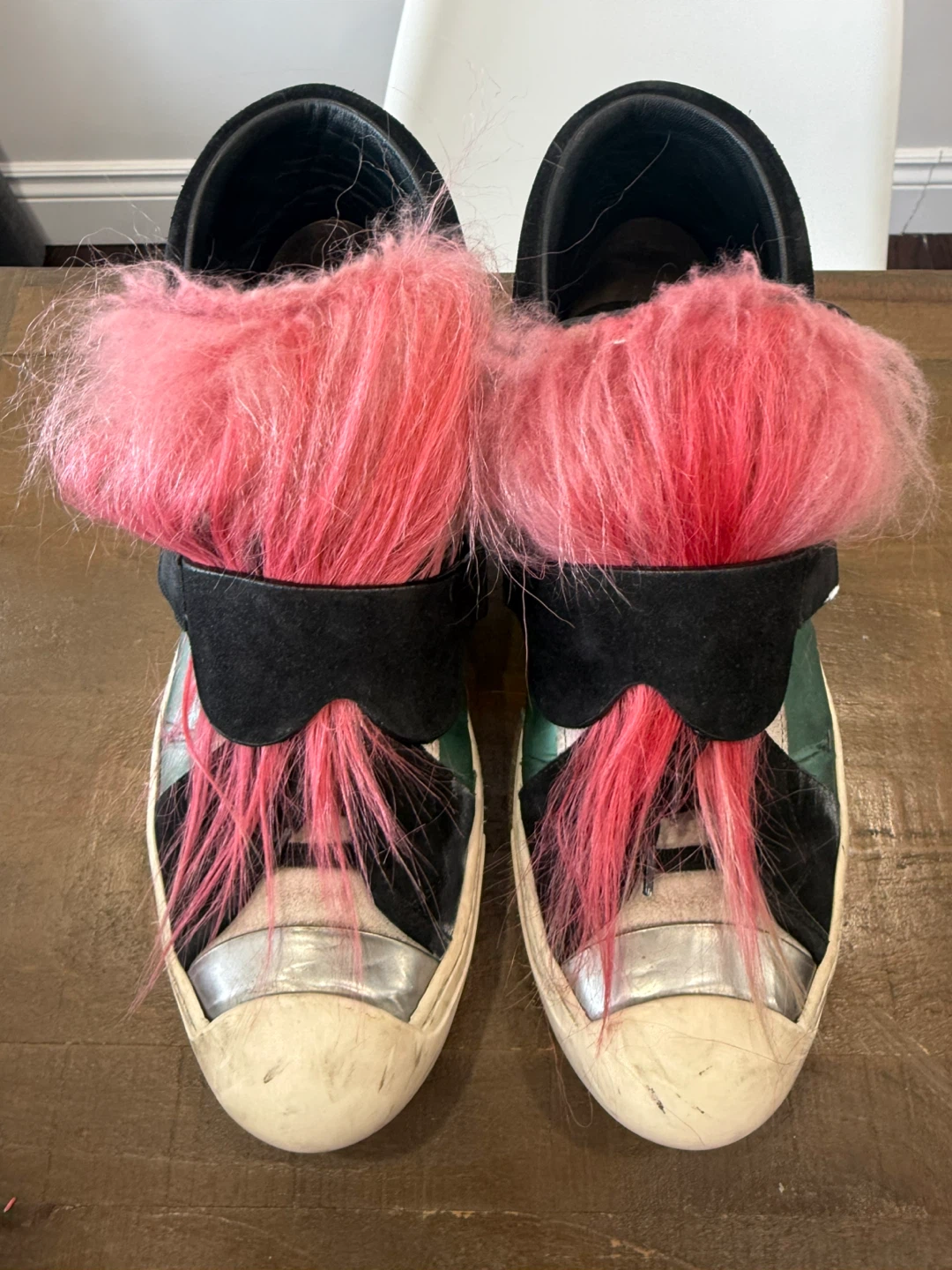 Fendi Karl Lagerfeld Fur Detail Sneakers - photo 3