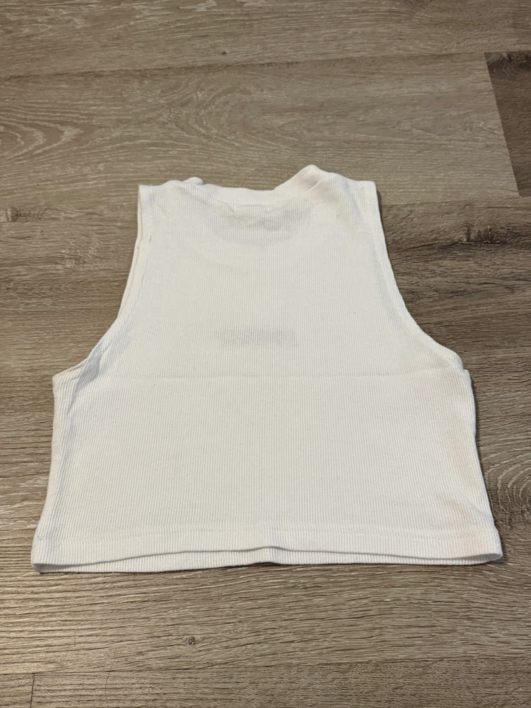 ERRORIST White Ribbed Crop Tank Top - photo 3