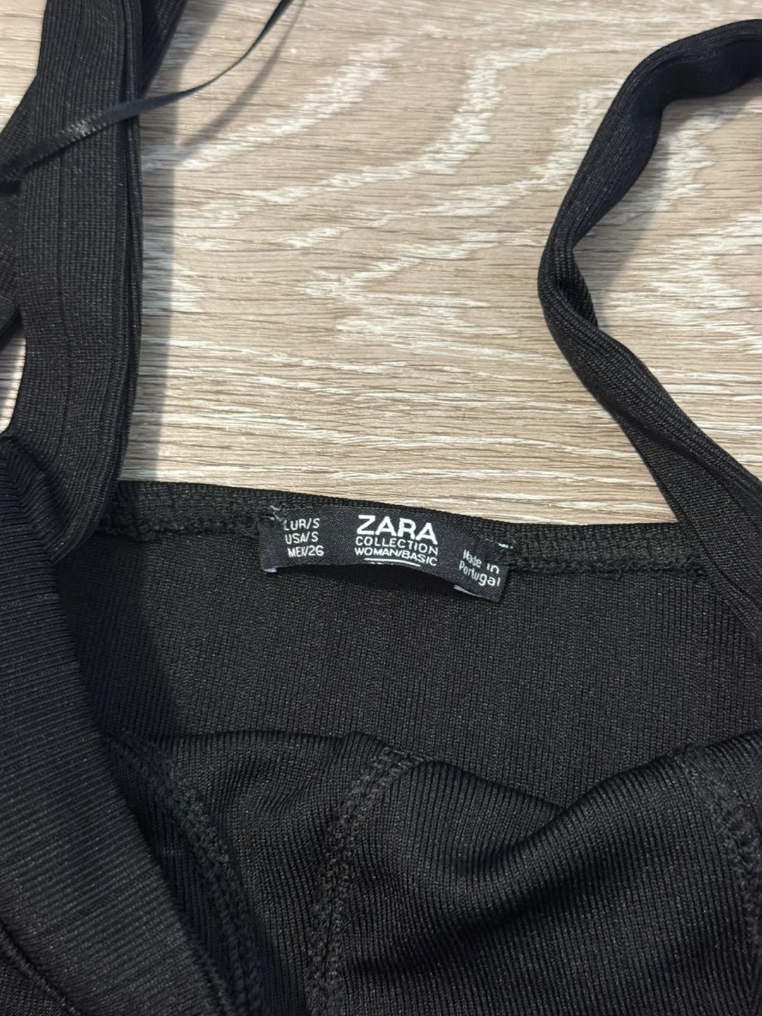 Zara Black Ribbed Bustier Tank Top - photo 3