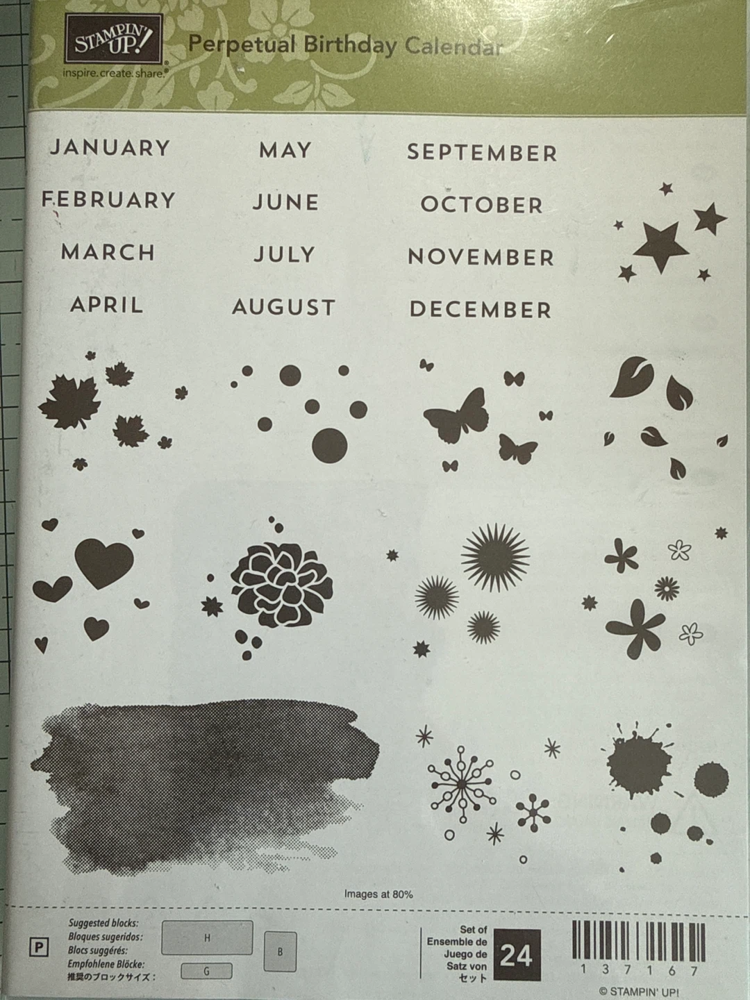 Stampin' Up! Perpetual Birthday Calendar Stamp Set