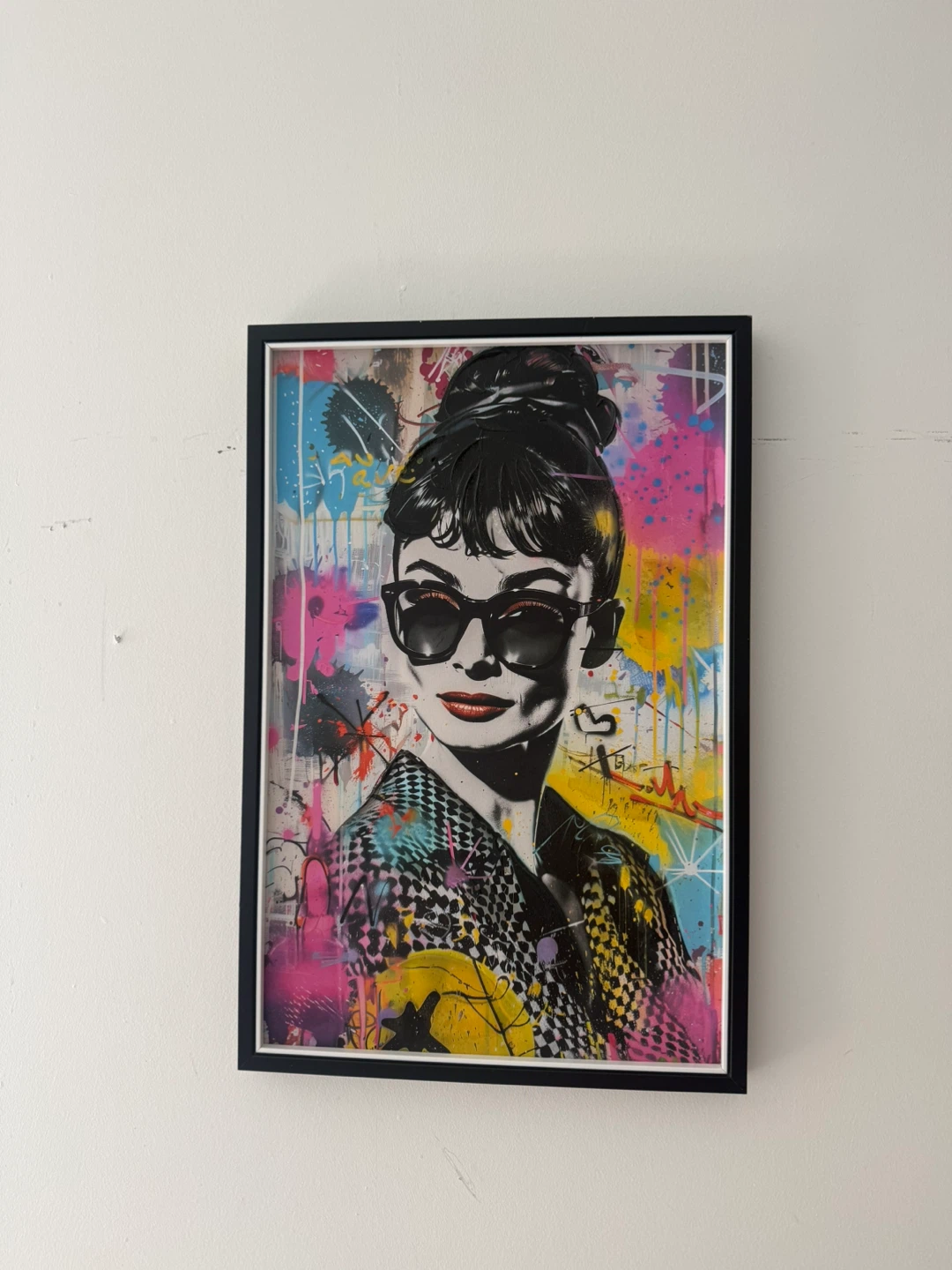 Audrey Hepburn Inspired Framed Artwork