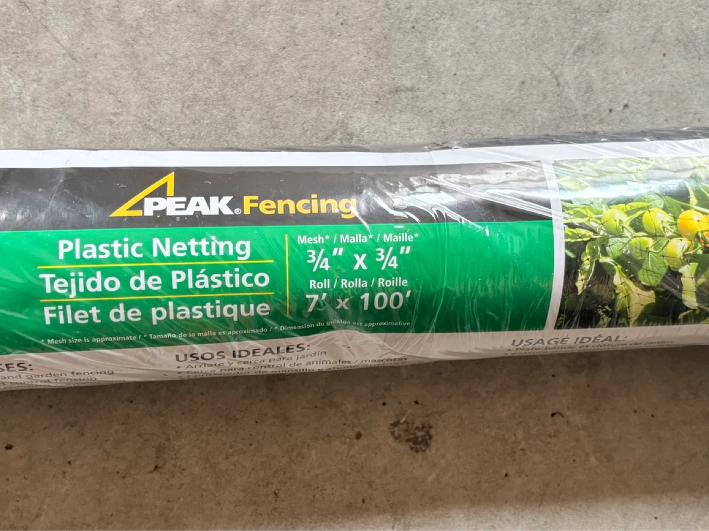 PEAK Fencing Plastic Netting 3/4" x 100'