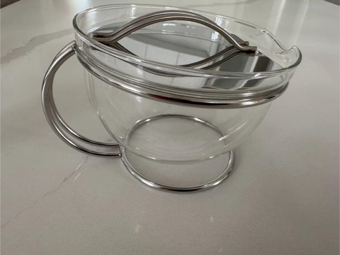 Vintage 90’s Mono Glass Teapot Tassilo Von Grolman Design 3 Cup - photo 3