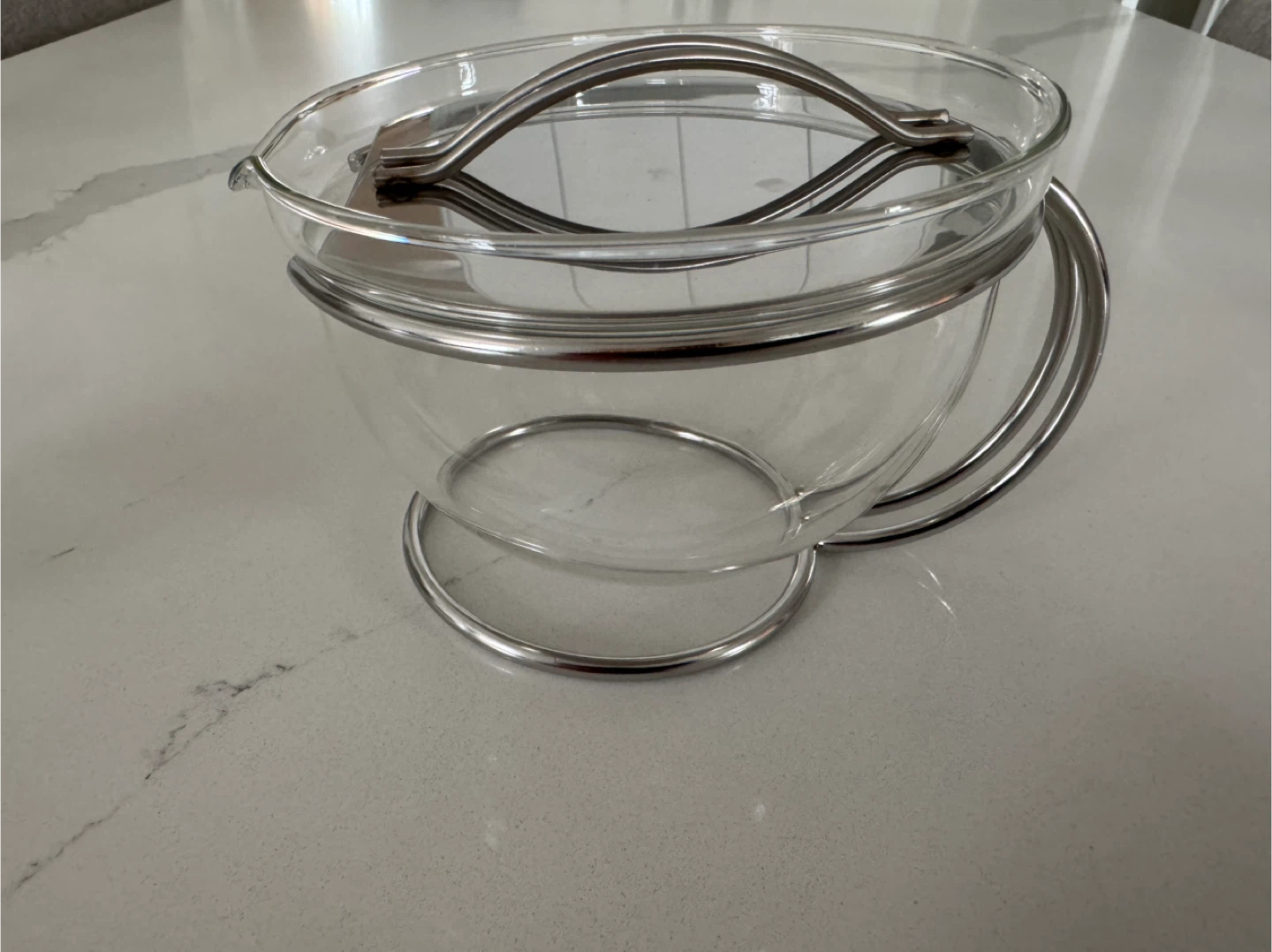 Vintage 90’s Mono Glass Teapot Tassilo Von Grolman Design 3 Cup