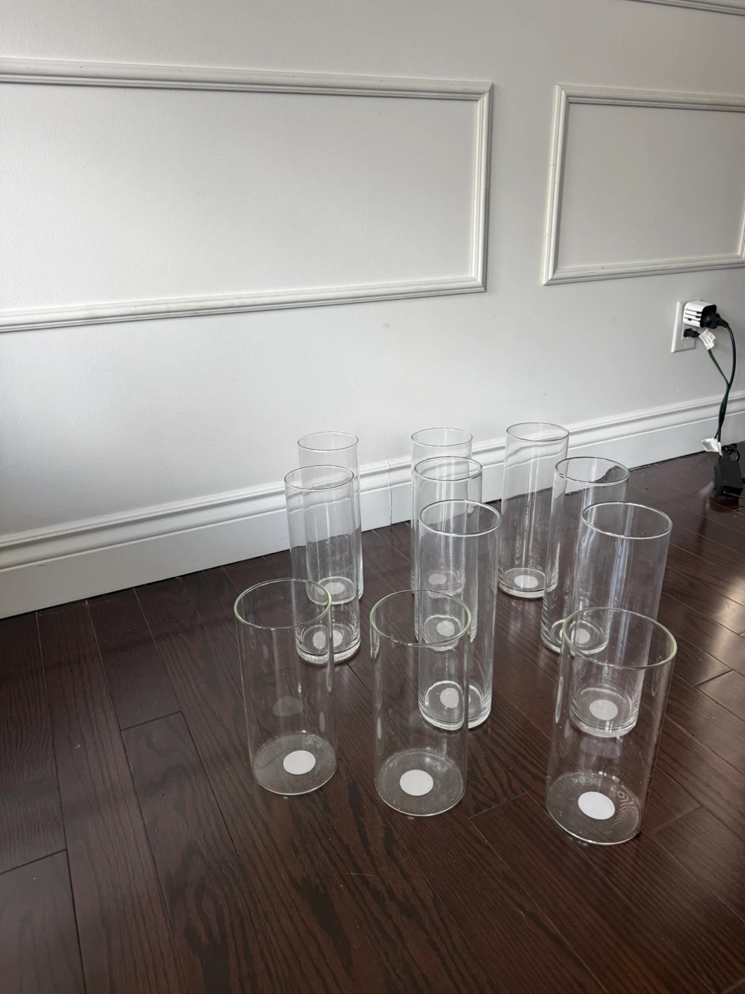 11 Casa Di Vetro Clear Glass Cylinders (Set of 9)