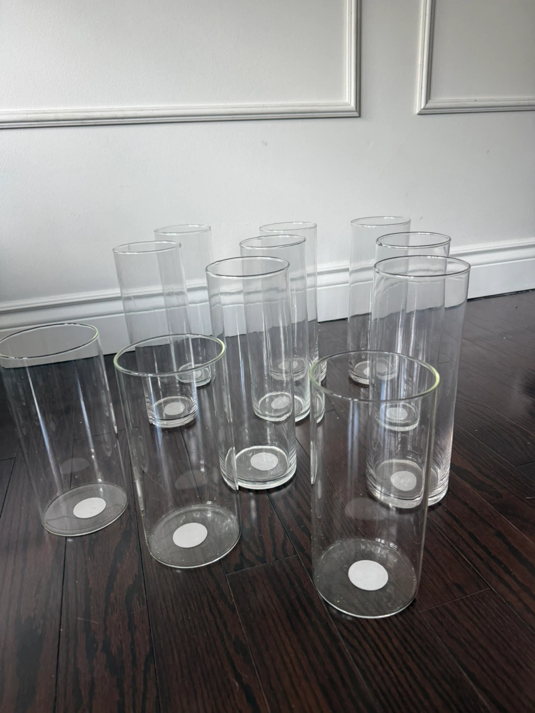 11 Casa Di Vetro Clear Glass Cylinders (Set of 9) - photo 2