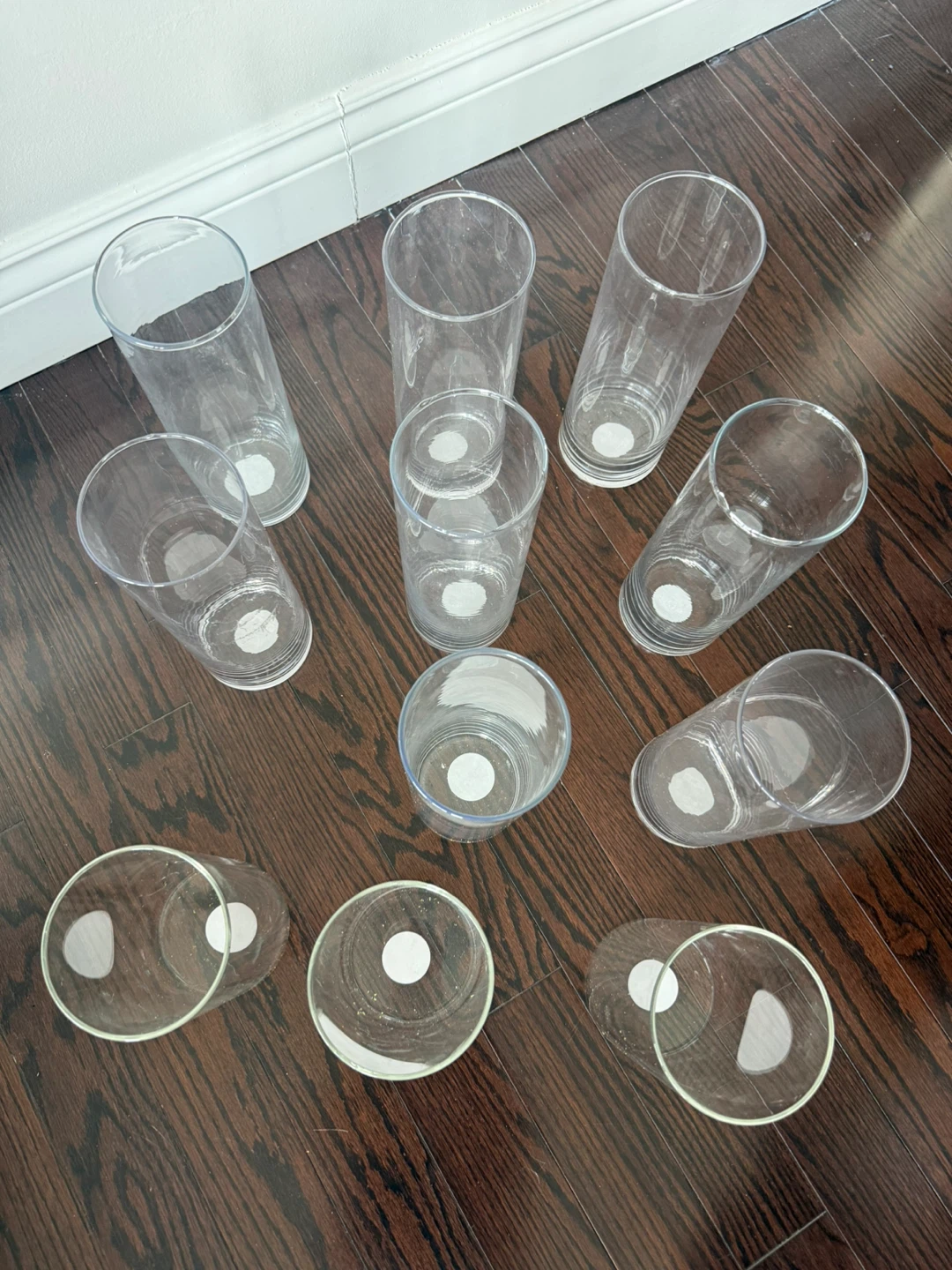 11 Casa Di Vetro Clear Glass Cylinders (Set of 9) - photo 3