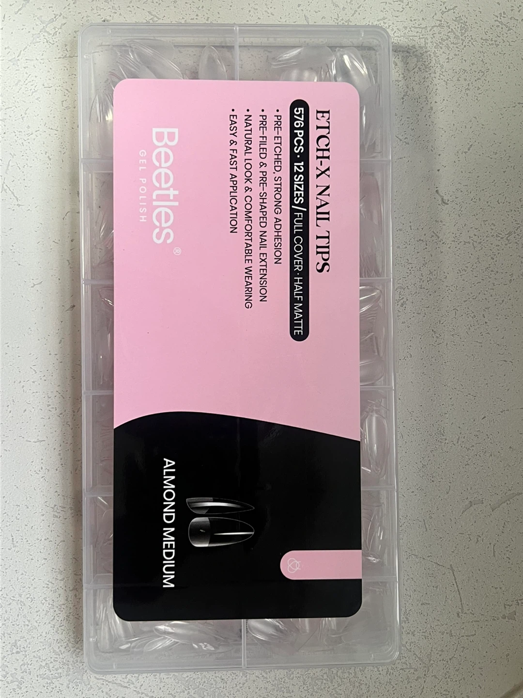 Beetles Etch-X Nail Tips - Almond Medium