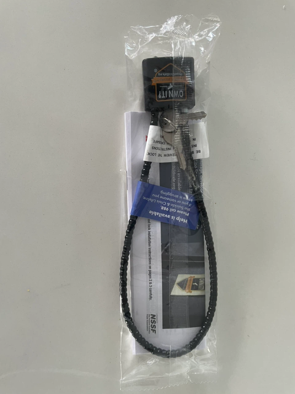 OWN IT? Security Cable Lock with Keys - photo 2