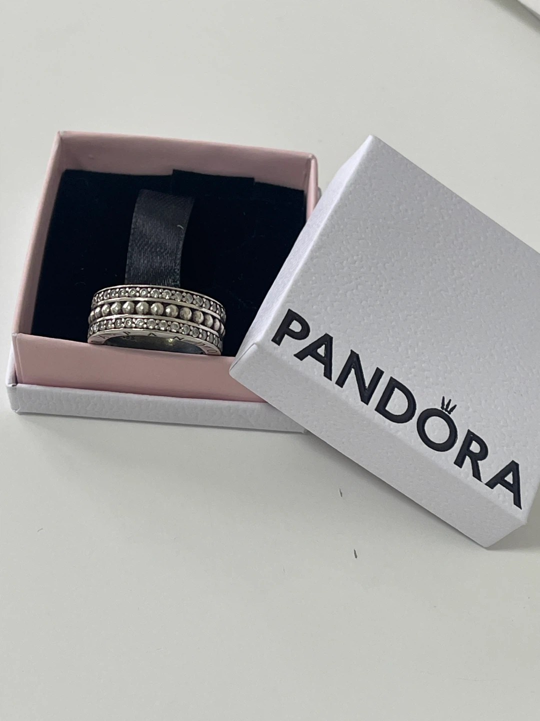 Pandora 925 Silver Ring with crystal