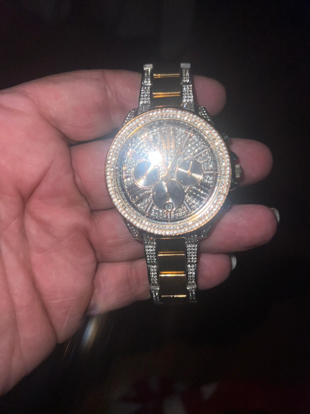 Women's Two-Tone Crystal Accent Watch