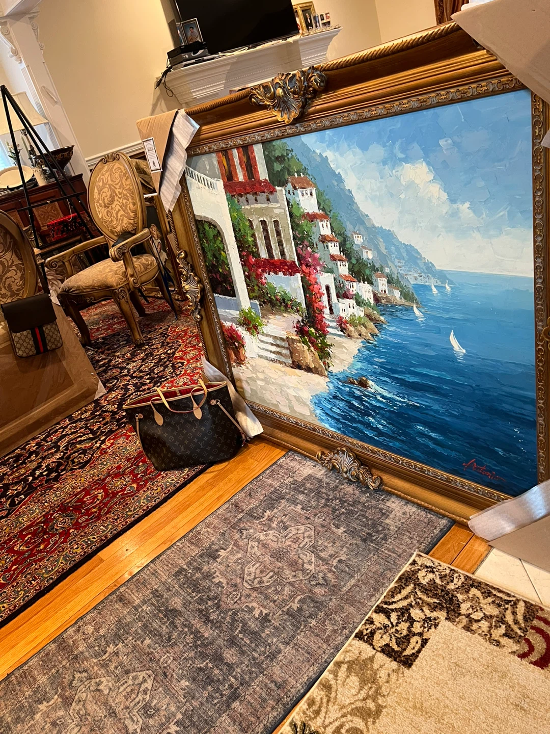 Large framed seascape painting - photo 2