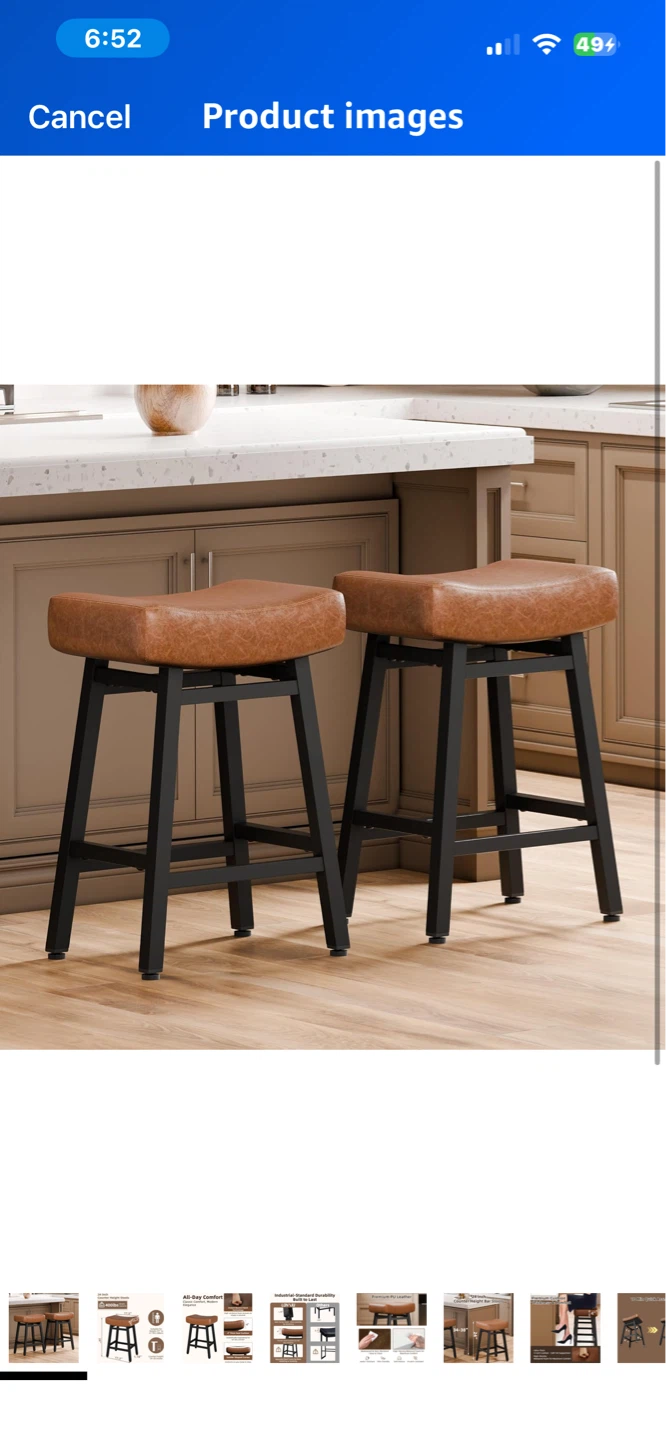 Counter Height Bar Stools - Set of 2 - photo 3