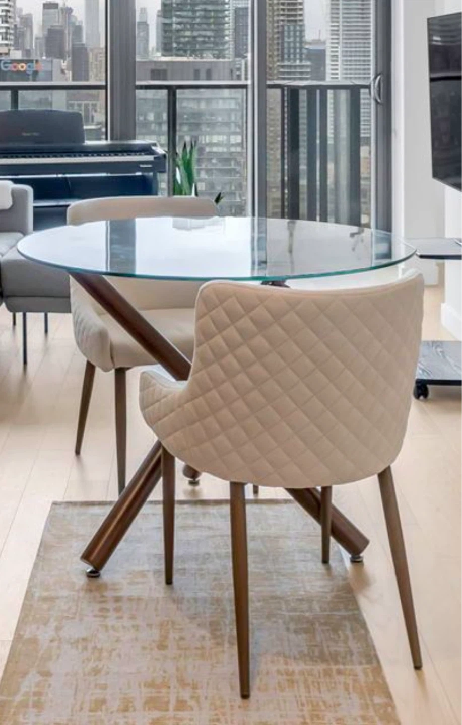 Round Glass Dining Table