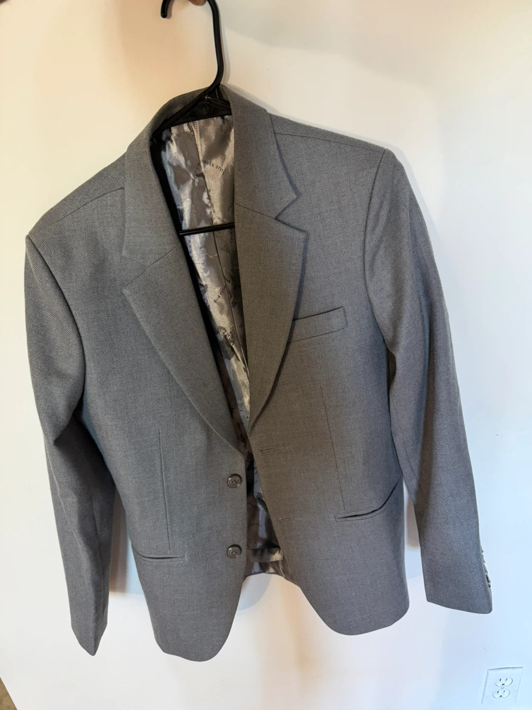Grey coat with formal pent - photo 2