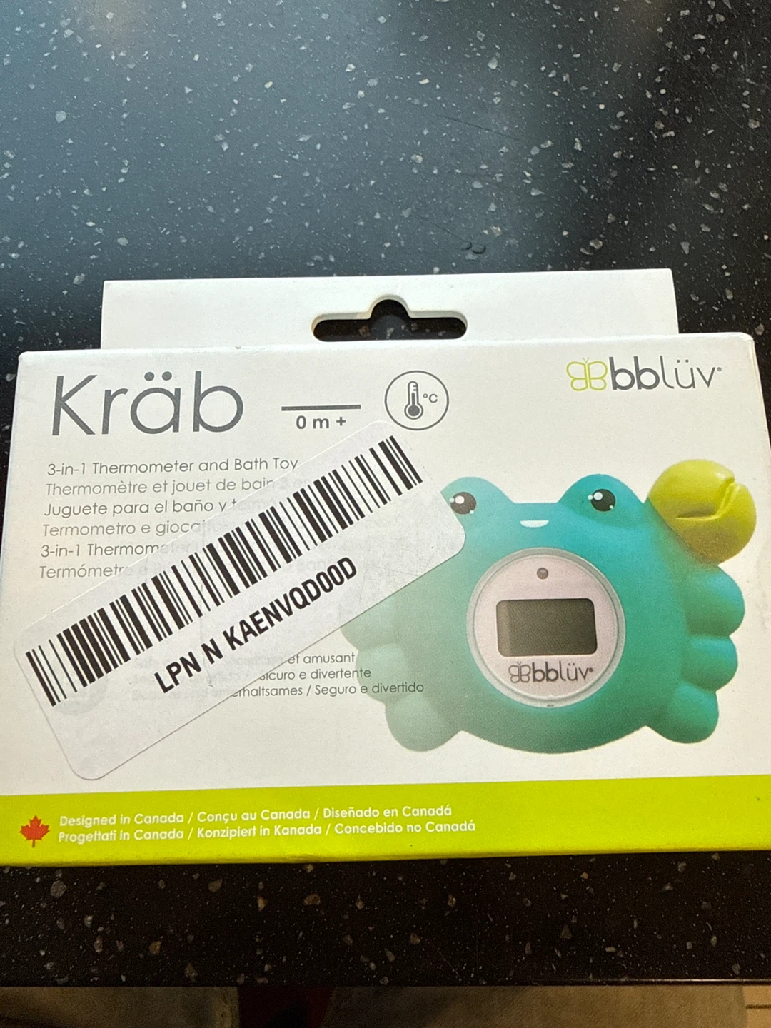 bblüv Kräb 3-in-1 Thermometer and Bath Toy
