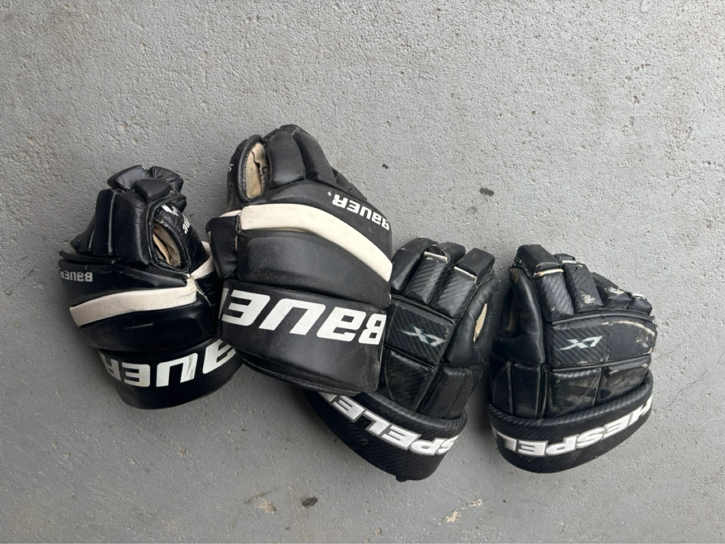 K2 Exotech Soft Boot Skates and Bauer Hockey Gloves