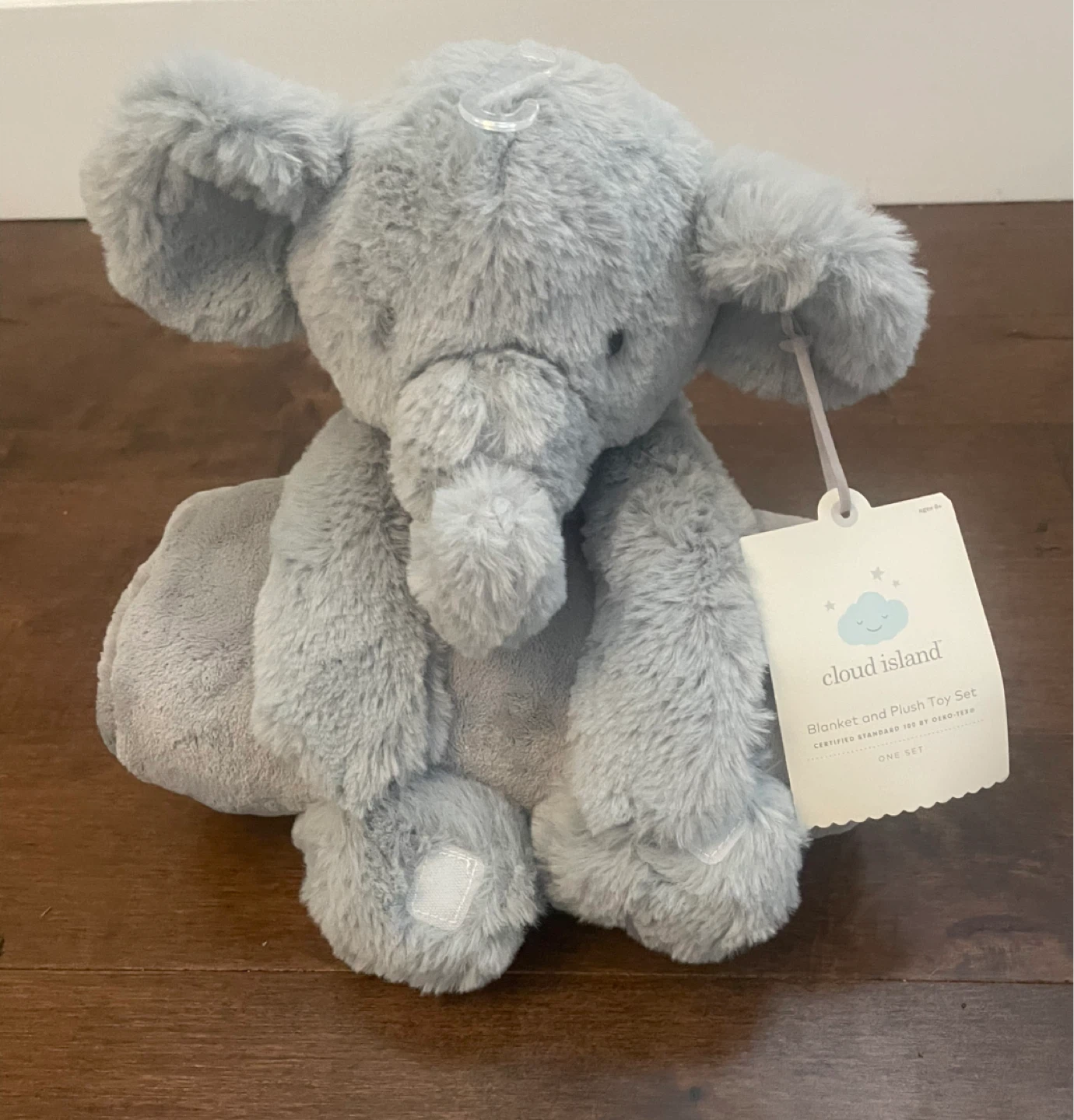Cloud Island Elephant Blanket and Plush Toy Set