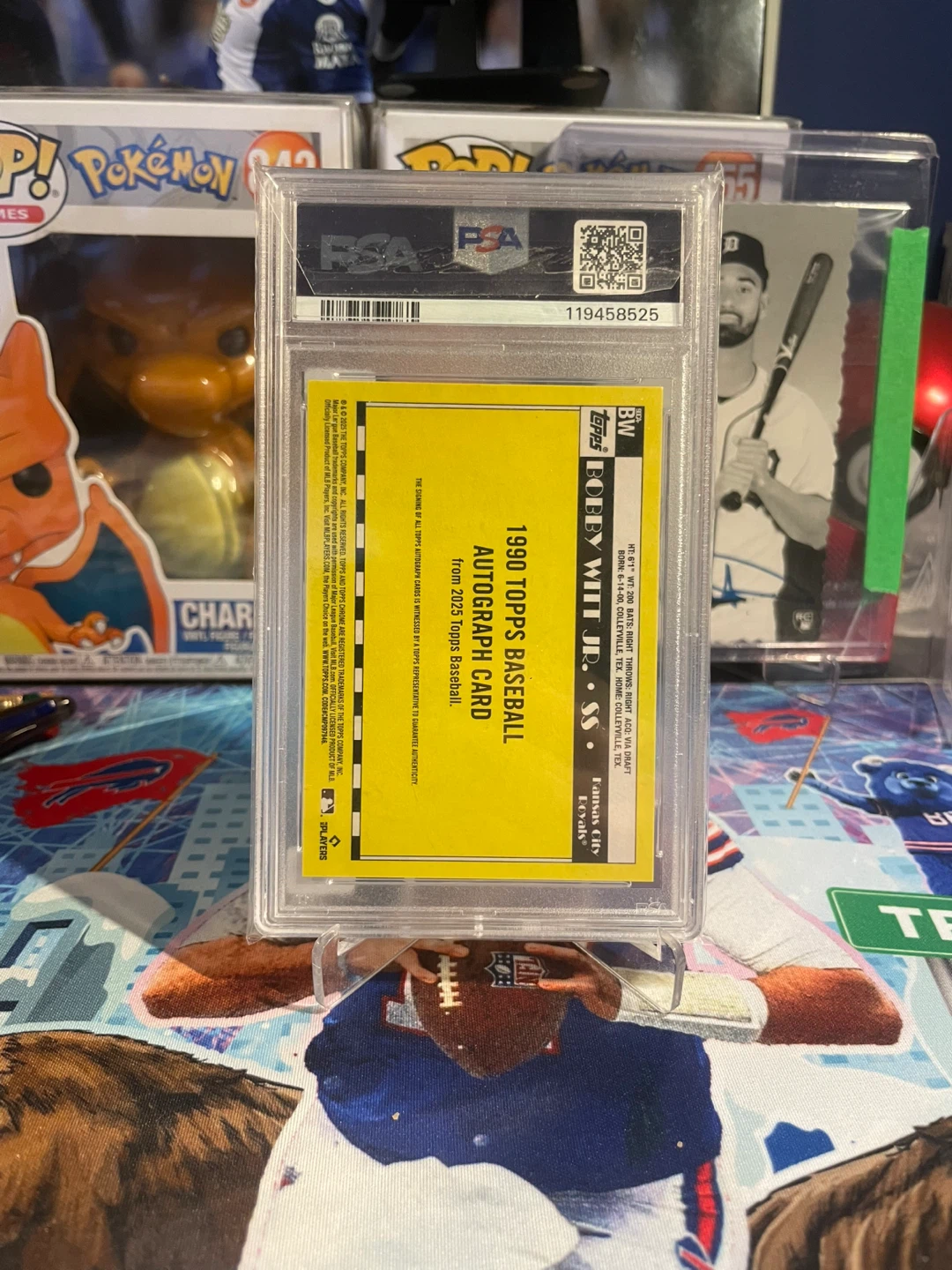 Bobby Witt Jr. 2025 Topps Chrome Black Autograph #/10 psa 9 - photo 2
