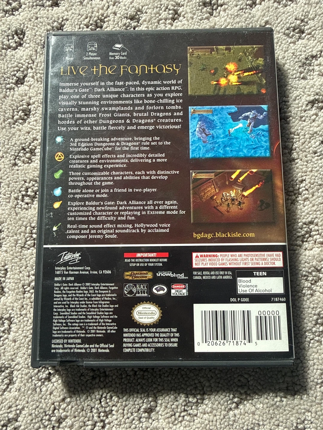 Baldur's Gate: Dark Alliance Nintendo GameCube Game - photo 3