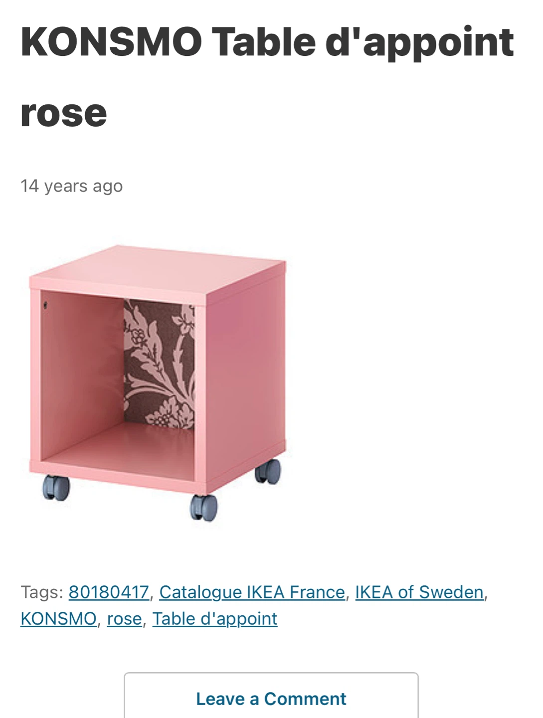 IKEA KONSOMO Rose Side Table - photo 3