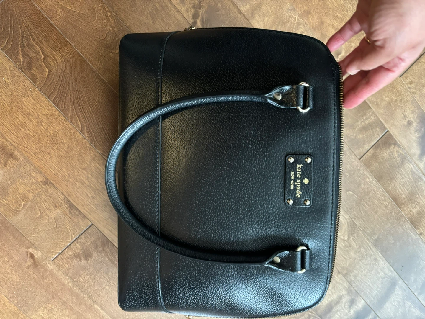 Kate Spade Black Leather Tote Bag