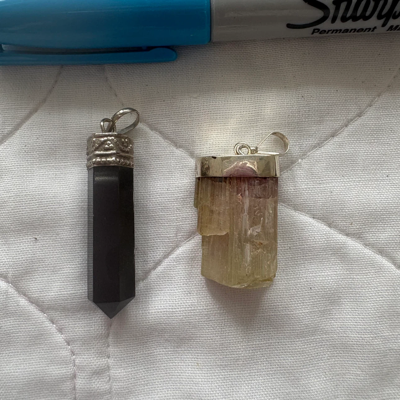 2 Crystal Pendants