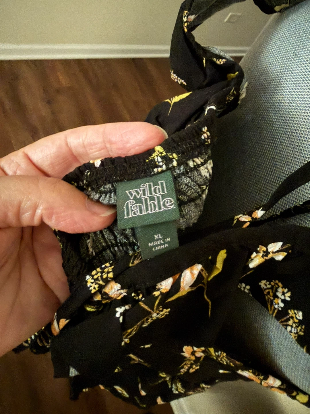 Wild Fable Women's Black Floral Dress - XL - photo 4