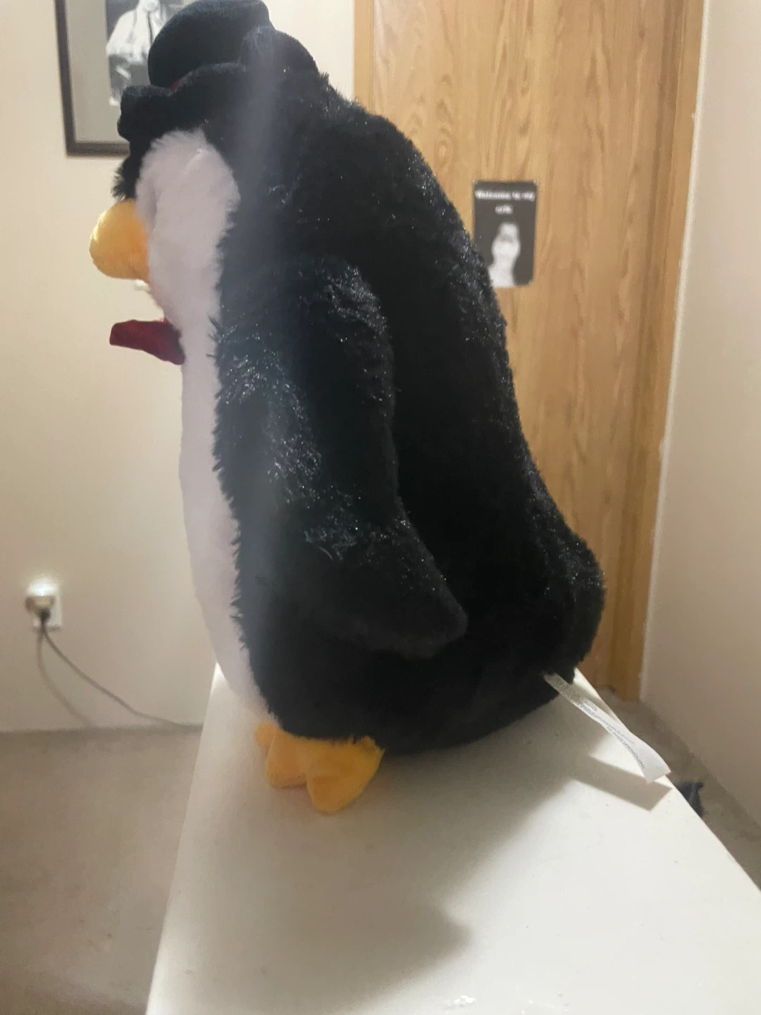 Plush Penguin with Red Bowtie and Hat - photo 2