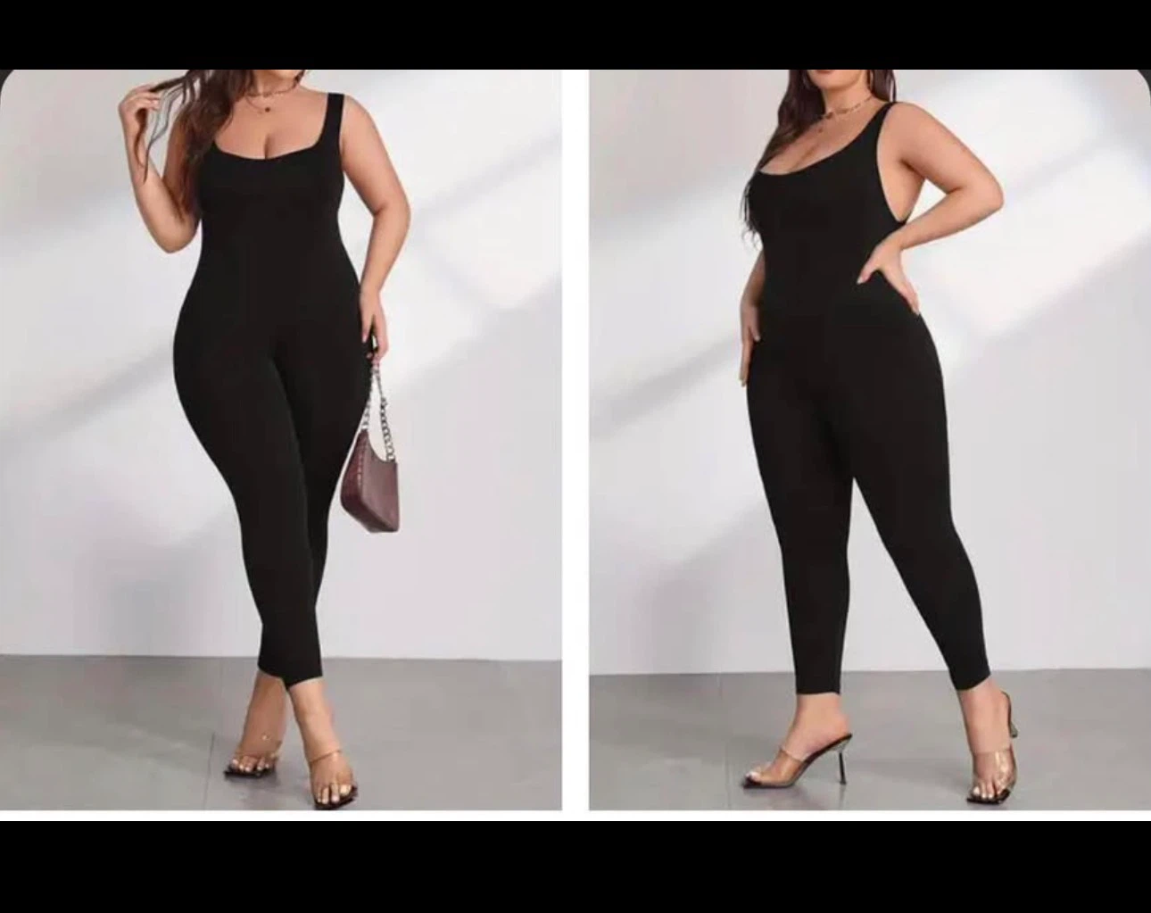 Plus Size Black Sleeveless Jumpsuit. Size 2XL